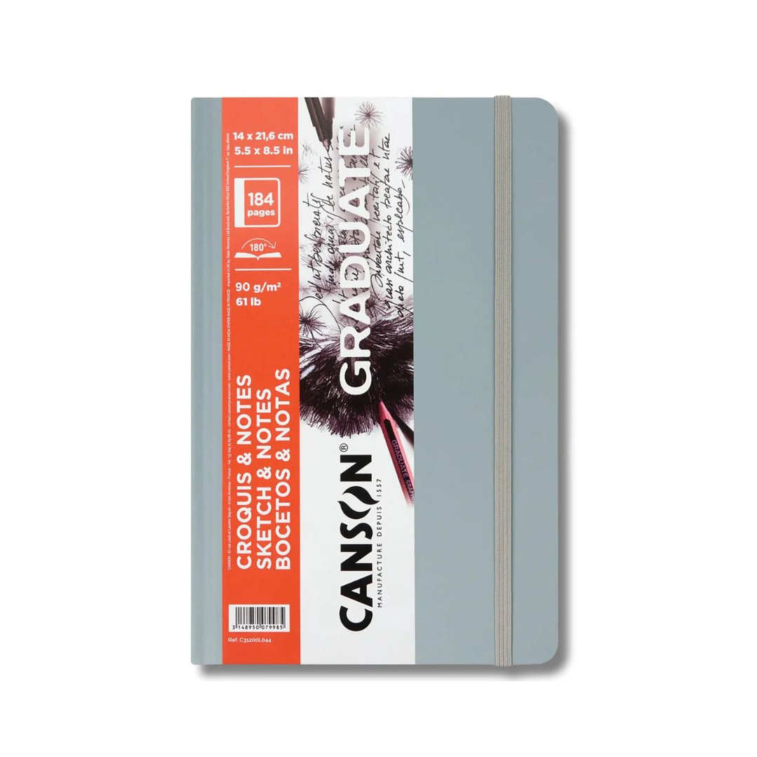 Libreta Canson Graduate Art Book Croquis Gris Claro A5 90 g/m2 1
