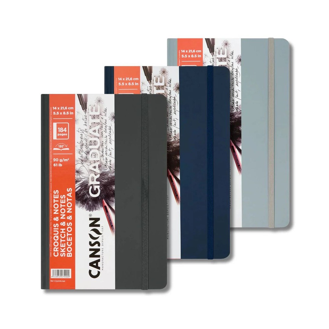 Libreta Canson Graduate Art Book Croquis Gris Claro A5 90 g/m2 4