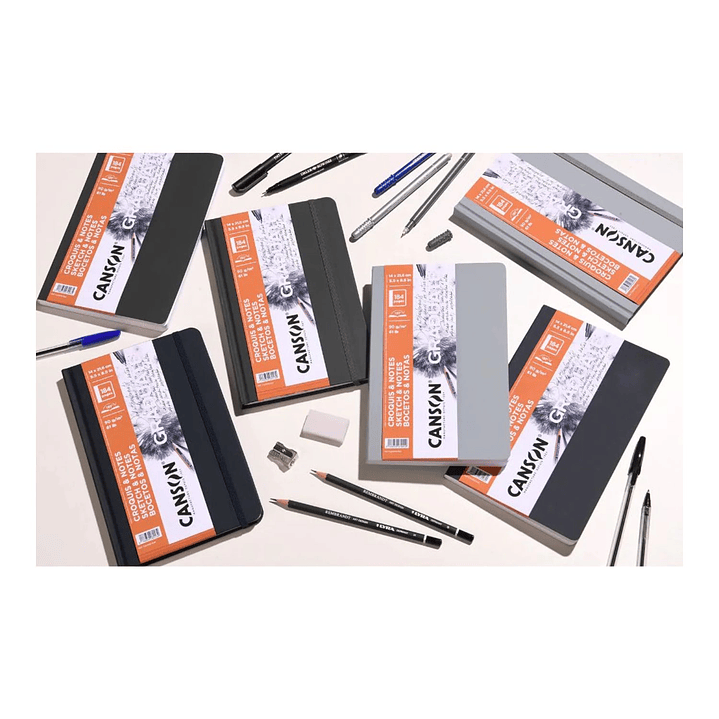 Libreta Canson Graduate Art Book Croquis Gris Oscuro A5 90 g/m2 3