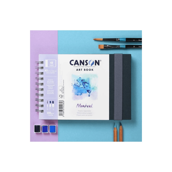 Canson Art book Montval Grano Fino A5 (14,8x21 cm) - 48 páginas 300 g/m2 2