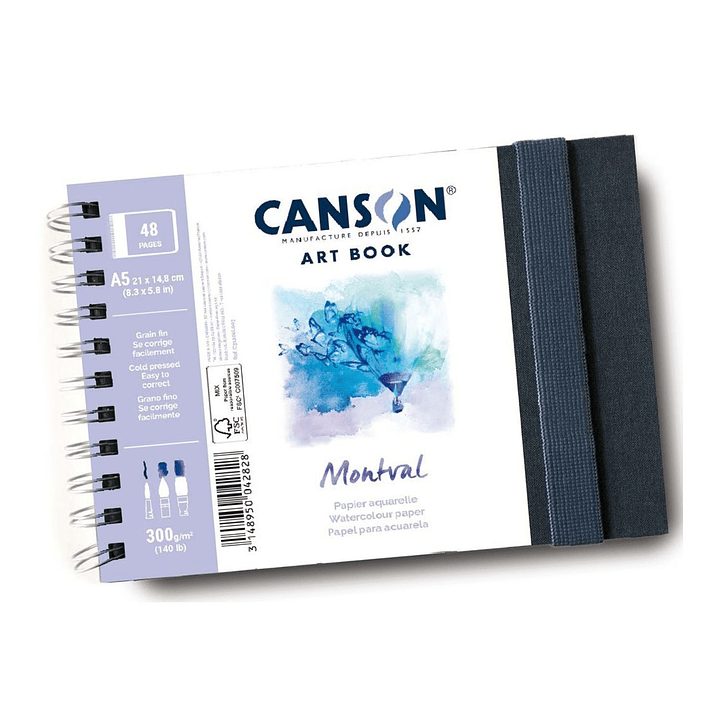 Canson Art book Montval Grano Fino A5 (14,8x21 cm) - 48 páginas 300 g/m2 5