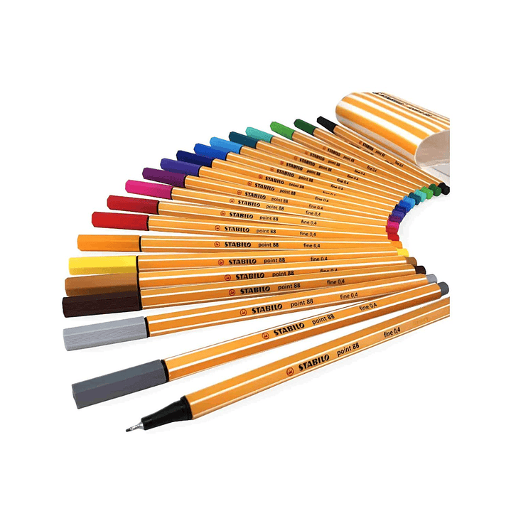 Tiralíneas Stabilo Fineliner Point 88 - 0,4 mm Set 20 Colores 7
