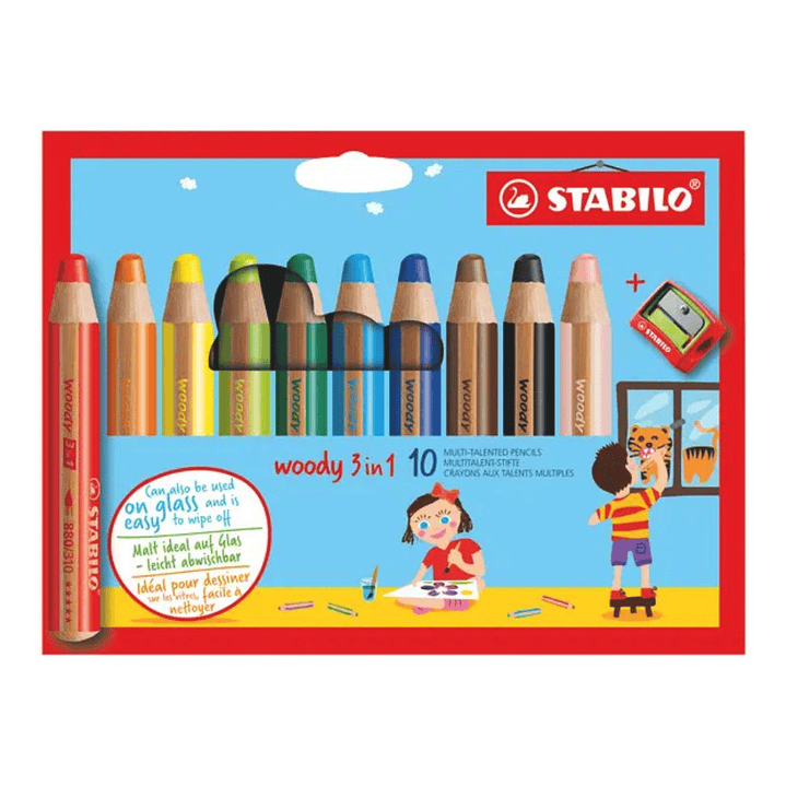 STABILO woody 3 en 1 Set 10 Lápices + sacapunta 1