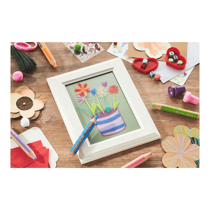 STABILO woody 3 en 1 Set 6 Lápices Color Pastel + sacapunta 8