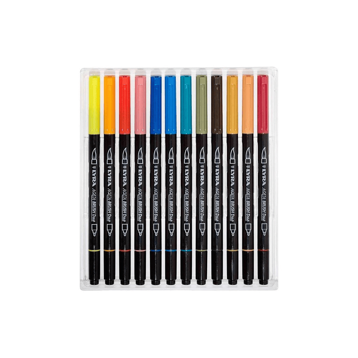 Marcadores Aqua Brush Duo Lyra 24 Colores Doble Punta 3