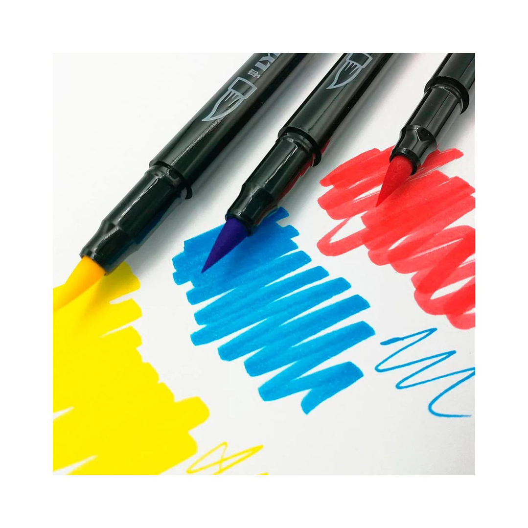 Marcadores Aqua Brush Duo Lyra 6 Colores Primarios 4