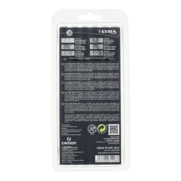 Marcadores Aqua Brush Duo Lyra 6 Colores Piel 5