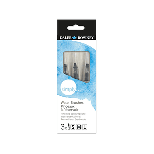 Pincel para Agua Recargable Simply Daler Rowney Set 3 Unidades