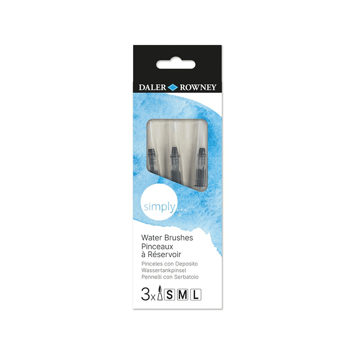 Pincel para Agua Recargable Simply Daler Rowney Set 3 Unidades 1