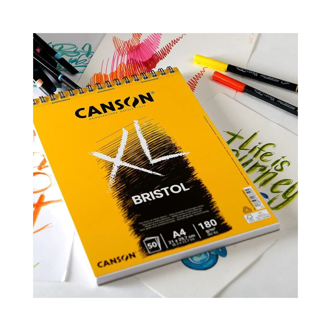 Croquera Bristol Canson XL 50 Hojas Tamaño A4 (21x29,7 cm) 180gr. 2
