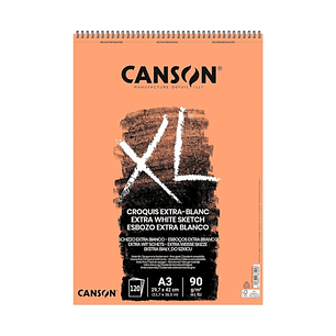 Croquera Dibujo Extra Blanco Canson XL A3 (29,7x42cm) 120hojas 90g/m2