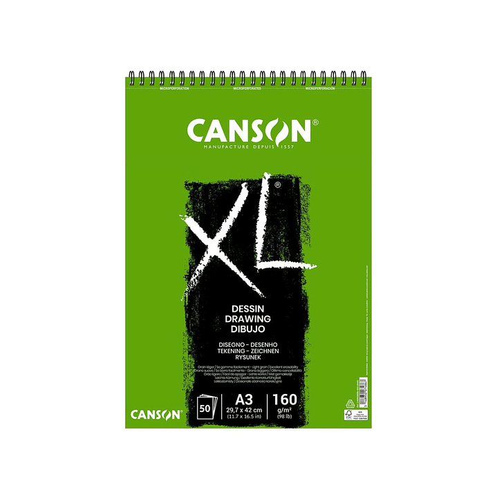 Croquera Canson Xl Dessin A3 (29,7x42) 160grs 50 hojas 1