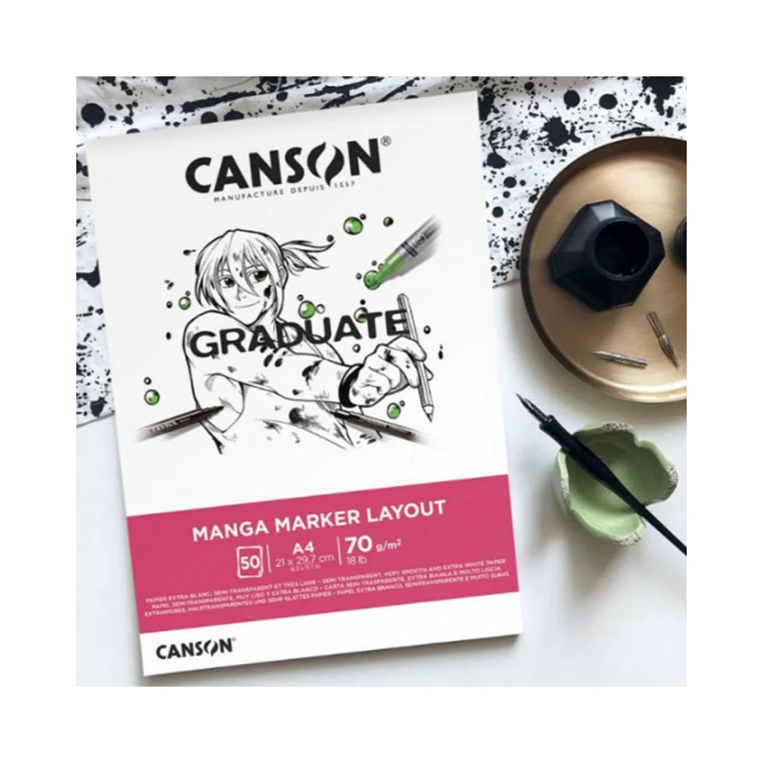 Block Manga Marker Canson Graduate A3 50 hojas 70 g/m2 3