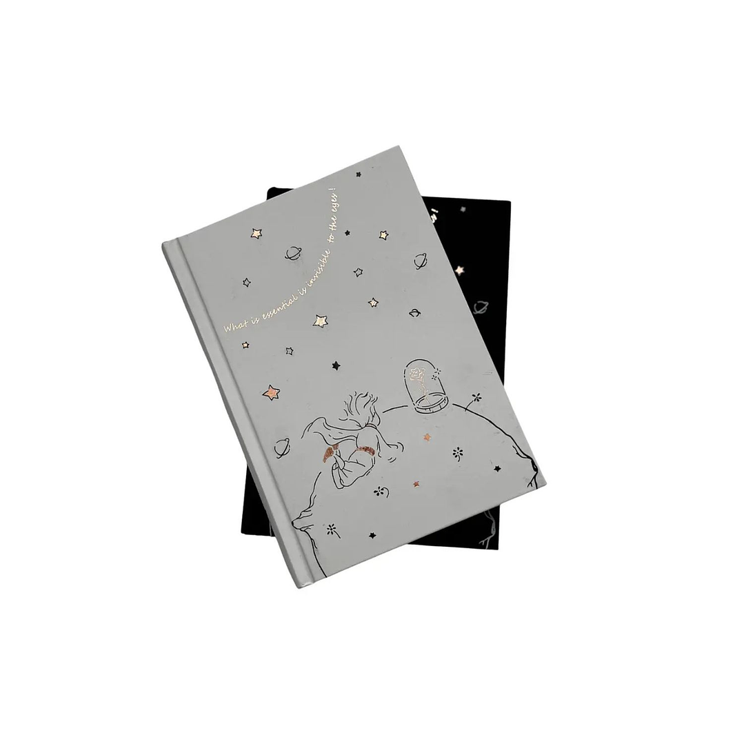 Libreta Diario El Principito Hojas negras 13x19cm 128 Páginas 3