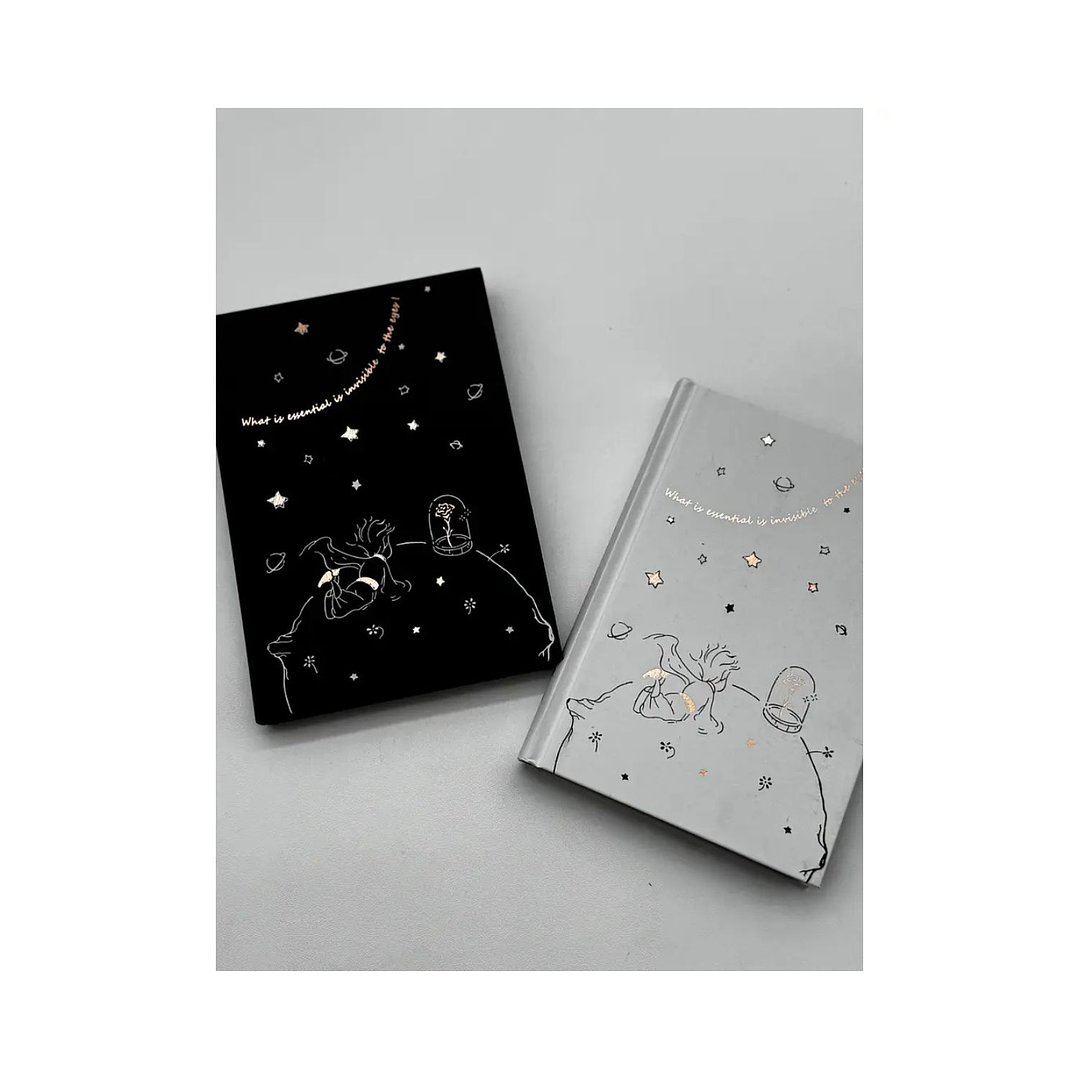 Libreta Diario El Principito Hojas negras 13x19cm 128 Páginas 4