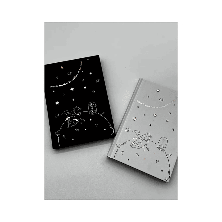 Libreta Diario El Principito Hojas negras 13x19cm 128 Páginas 4