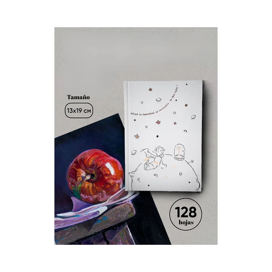 Libreta Diario El Principito Hojas negras 13x19cm 128 Páginas 6