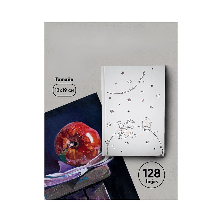 Libreta Diario El Principito Hojas negras 13x19cm 128 Páginas 6