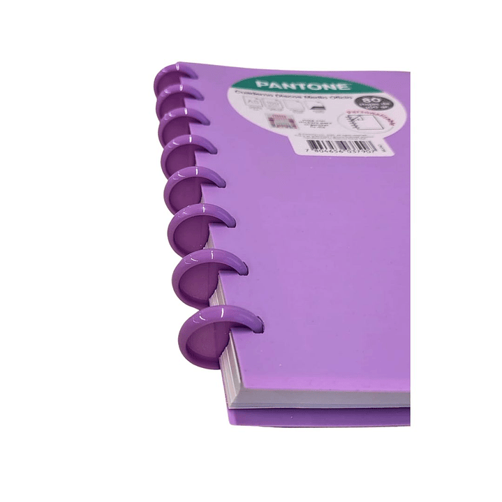 Cuaderno Disco Medio Oficio Pantone Lila 80 hojas  2