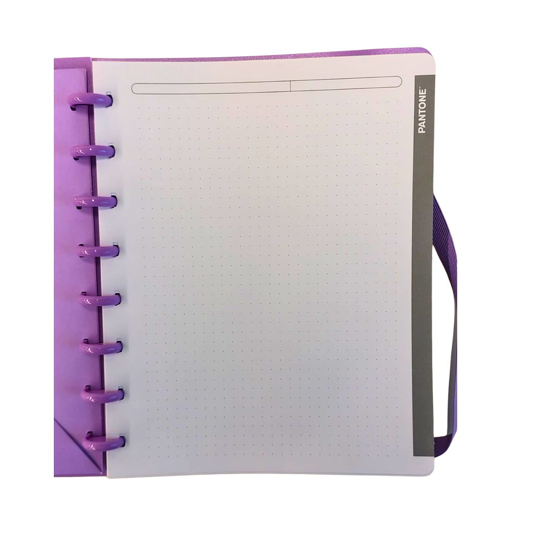Cuaderno Disco Medio Oficio Pantone Lila 80 hojas  5