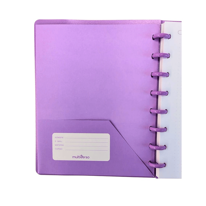 Cuaderno Disco Medio Oficio Pantone Lila 80 hojas  6