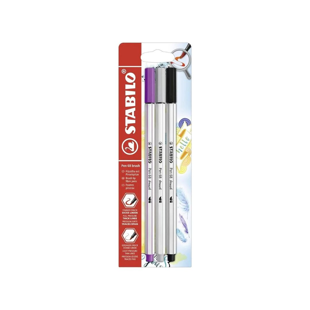 Rotuladores Punta Pincel Stabilo Pen 68 Brush 3 Colores 1