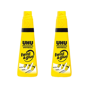 Adhesivo Universal Uhu Twist And Glue 90ml Pack 2 uni.