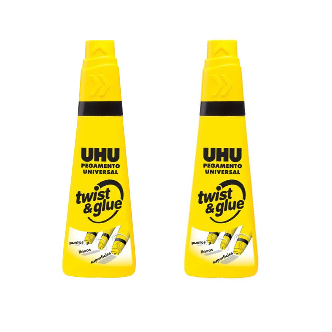 Adhesivo Universal Uhu Twist And Glue 90ml Pack 2 uni. 1