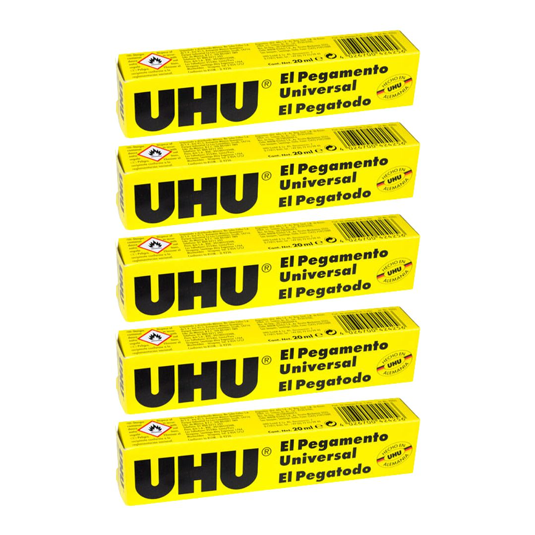 Pegamento Universal Uhu Pega Todo 20ml Pack 5 uni. 1