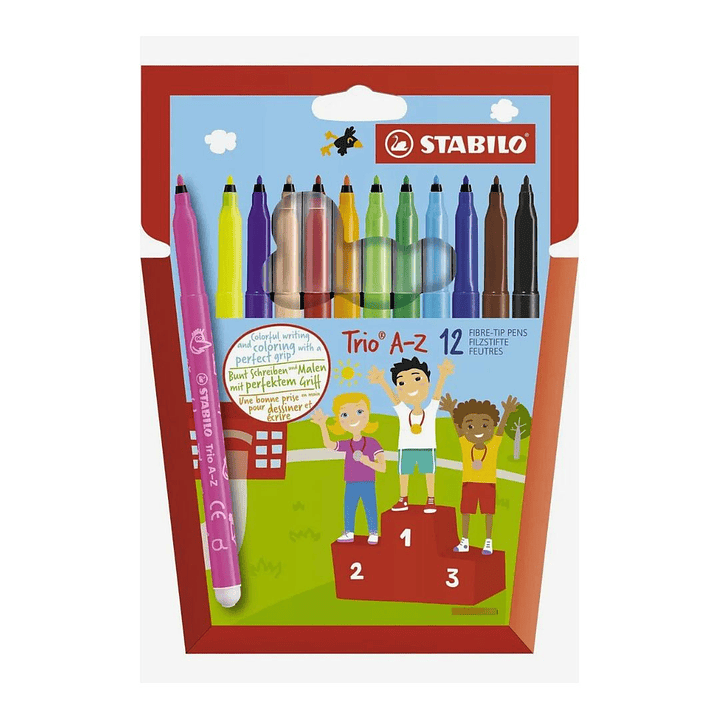 Marcadores 0.7mm Stabilo Trio A-Z Set 12 Colores 1