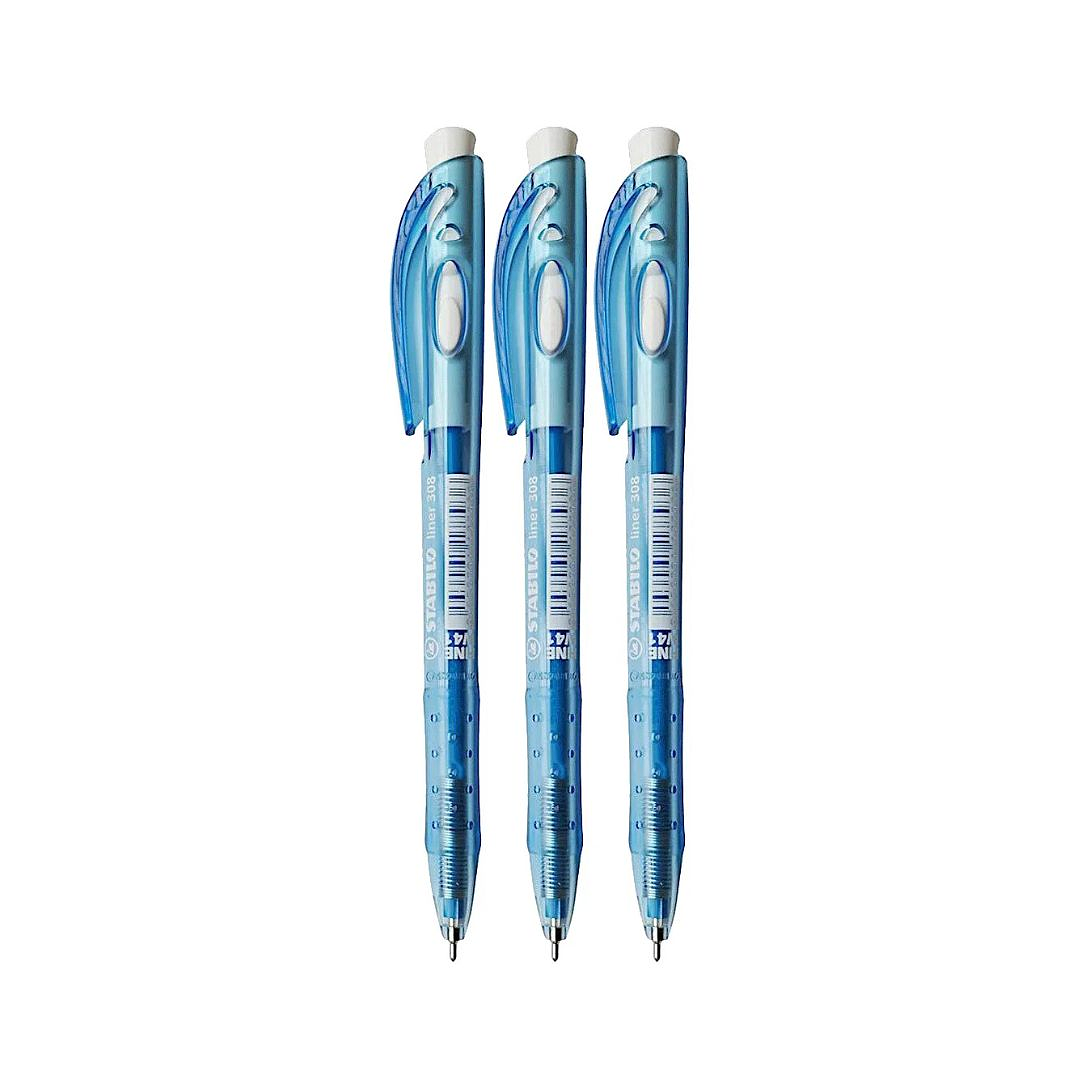 Bolígrafo Retractil Punta Aguja 0.38 mm Stabilo Set 3 u. 2