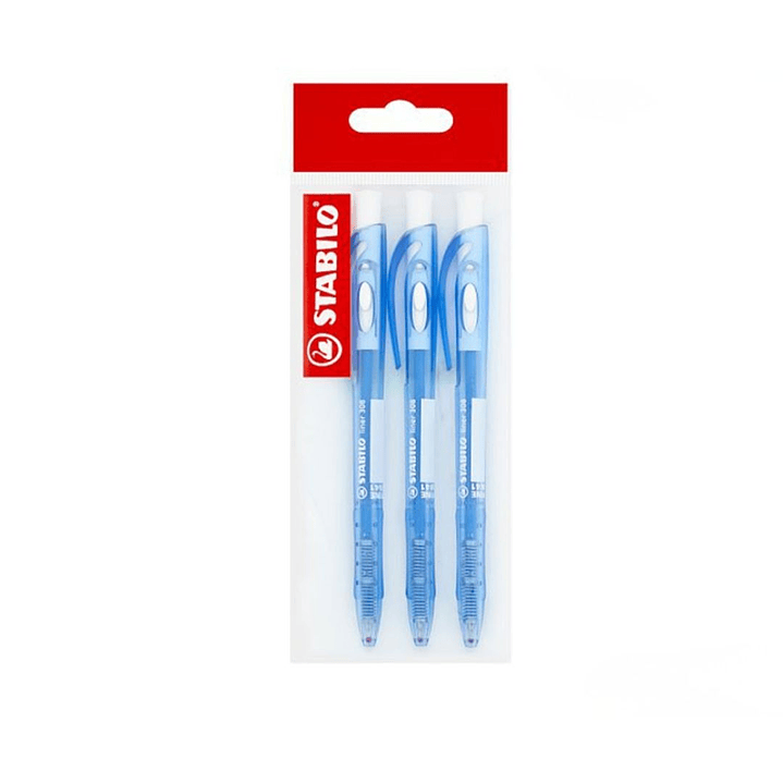 Bolígrafo Retractil Punta Aguja 0.38 mm Stabilo Set 3 u. 1