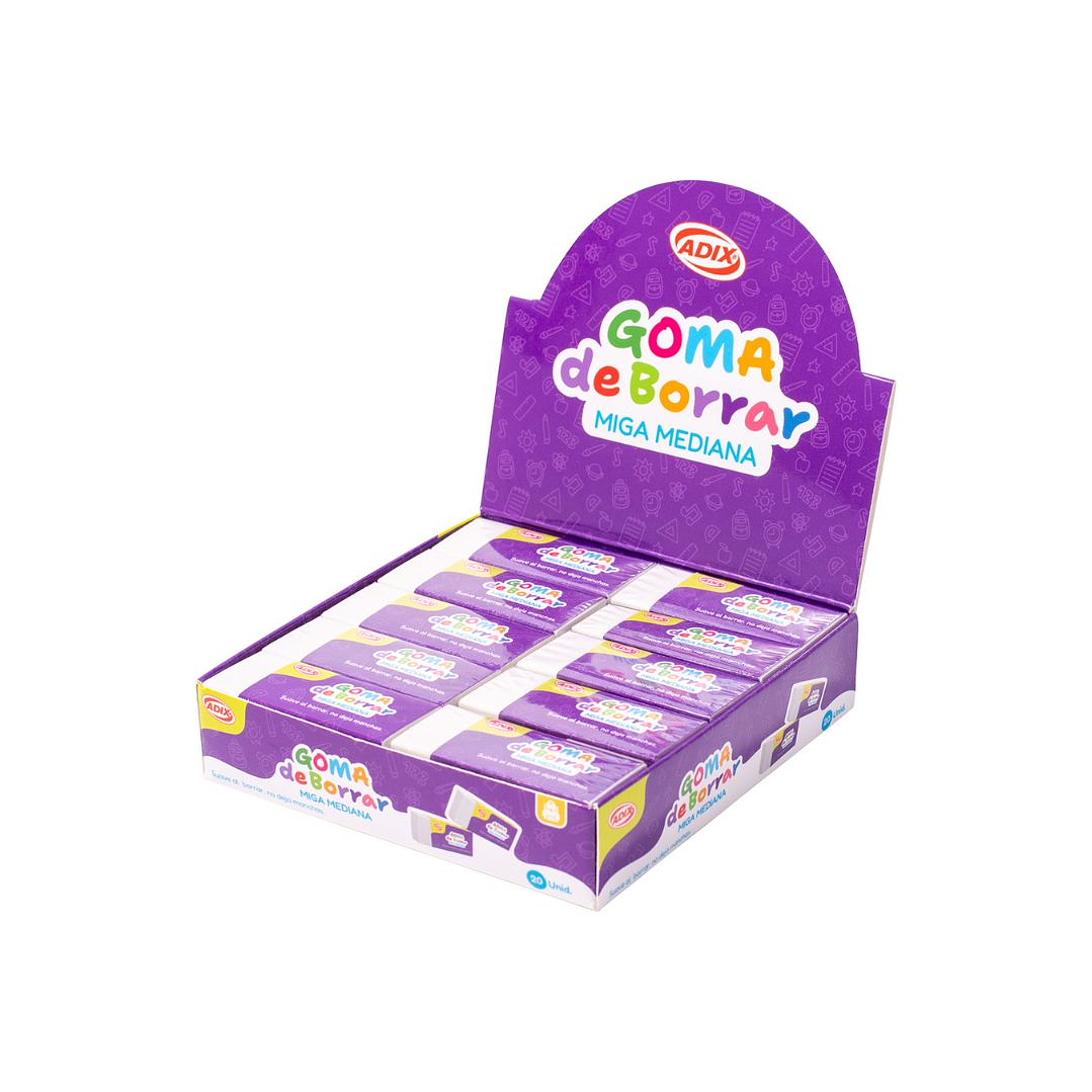 Goma de borrar de miga mediana Adix Caja 20 unidades 1