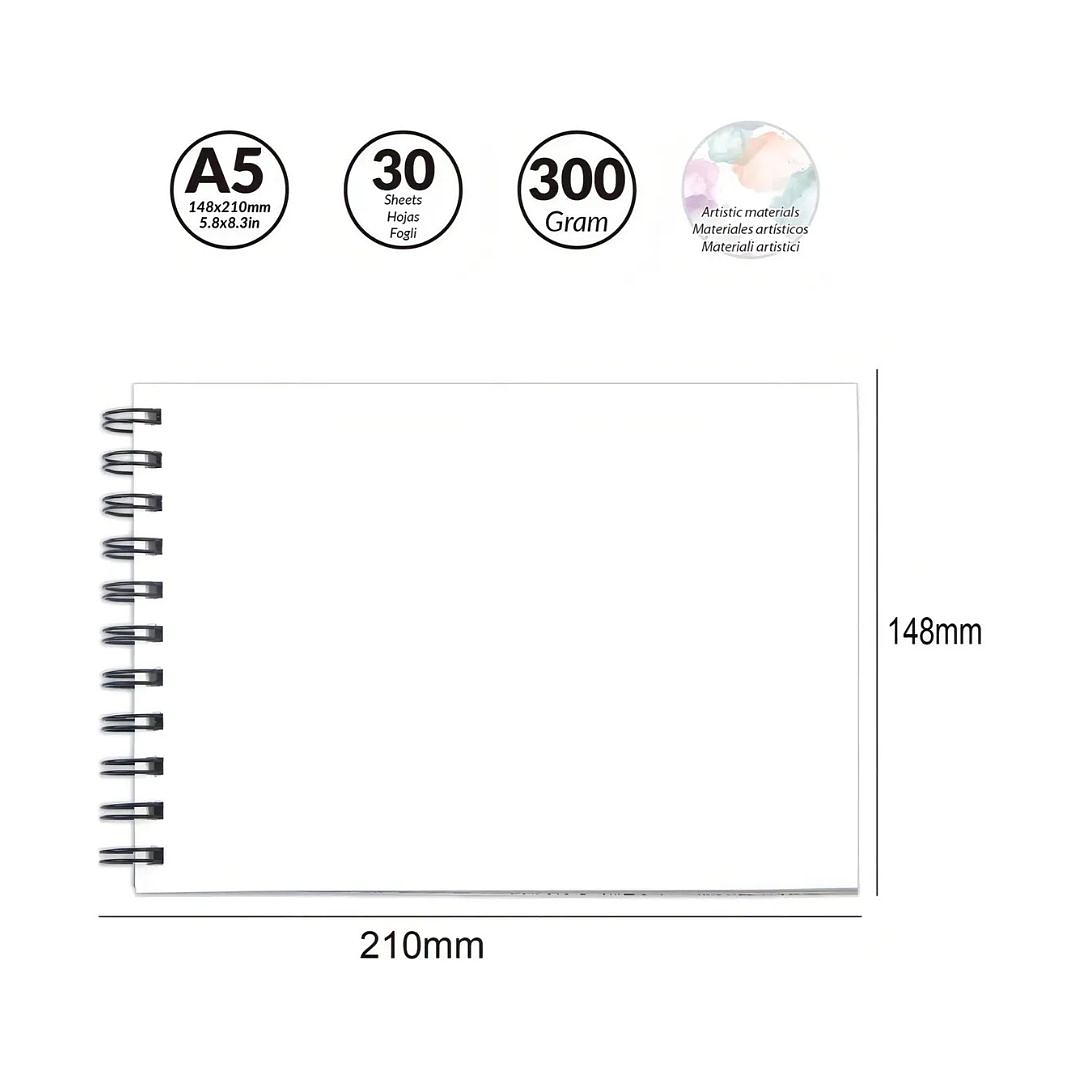 Croquera Acuarela A5 30 hojas 300gr. Motarro 2