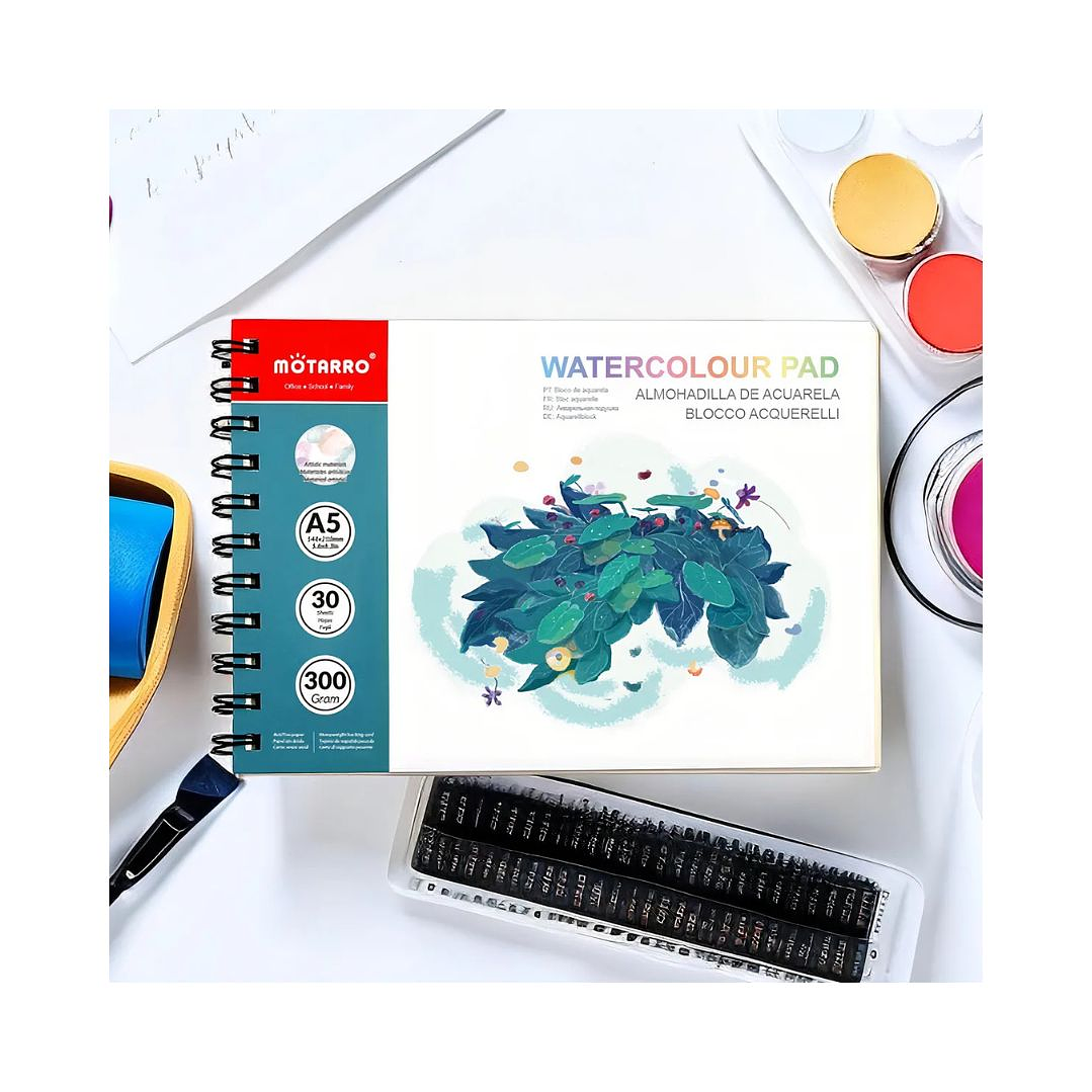 Croquera Acuarela A5 30 hojas 300gr. Motarro 7