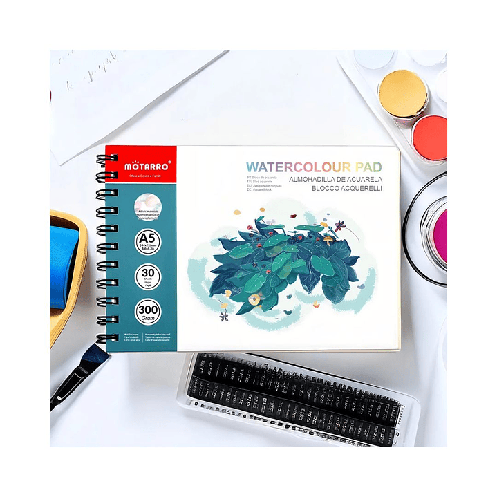 Croquera Acuarela A5 30 hojas 300gr. Motarro 7