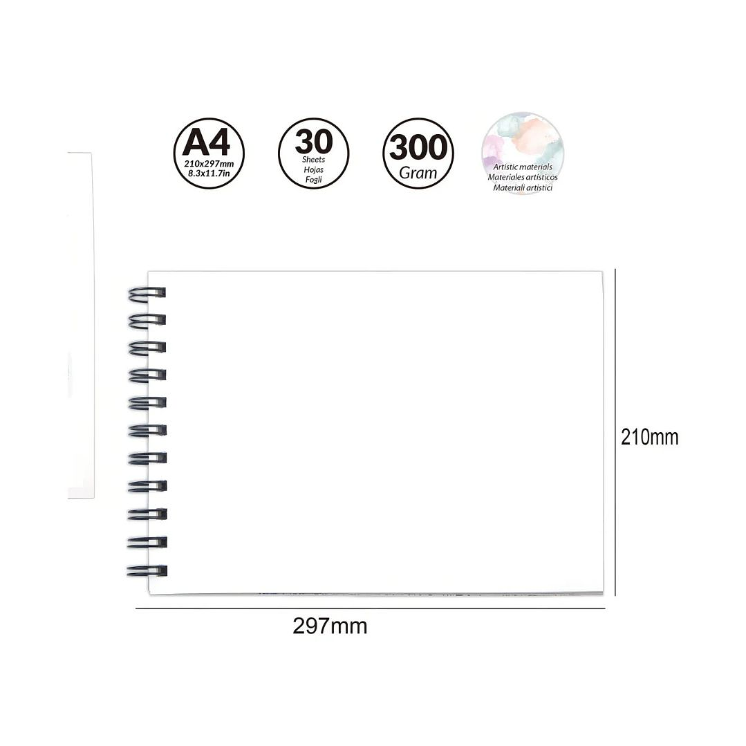 Croquera Acuarela A4 30 hojas 300gr. Motarro 2