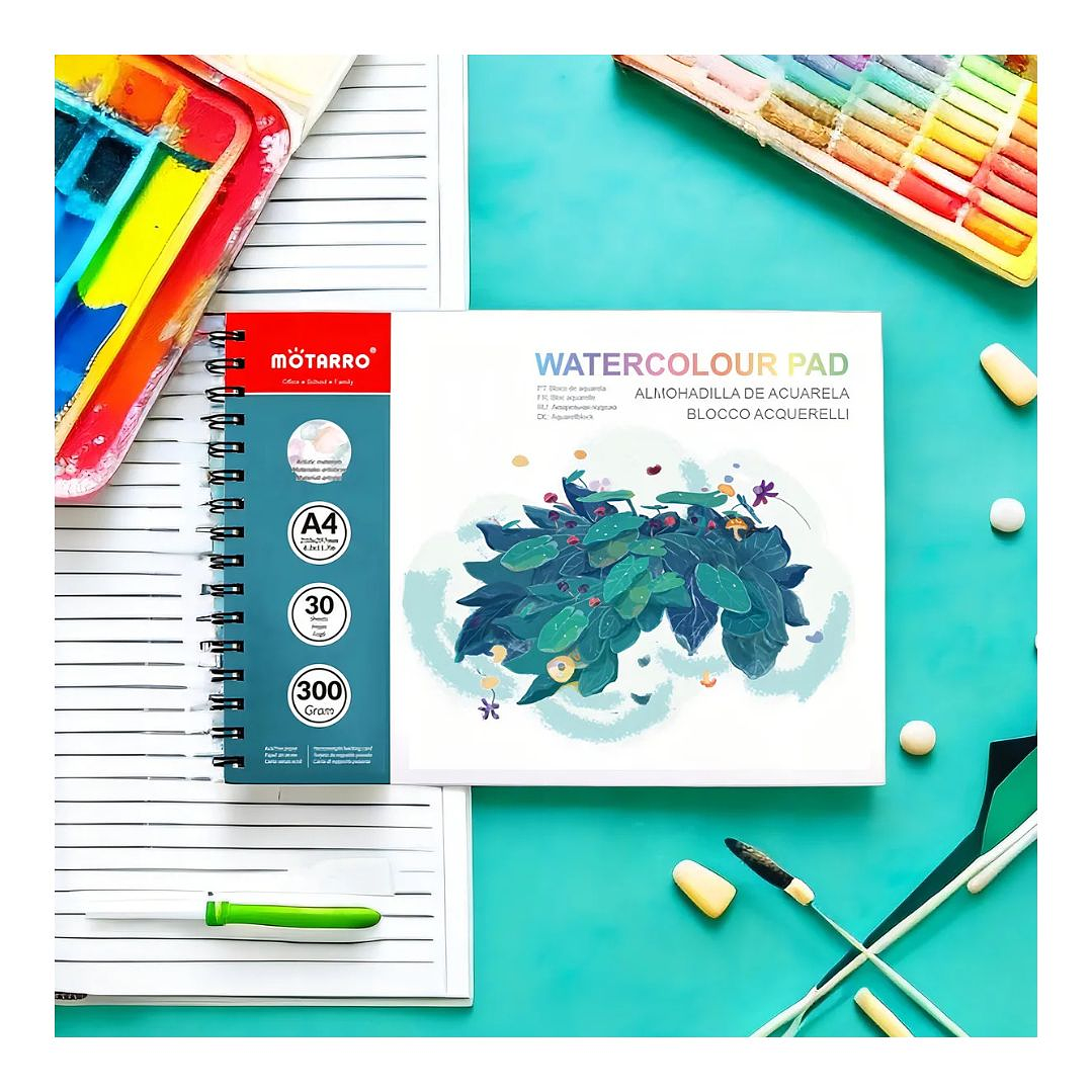 Croquera Acuarela A4 30 hojas 300gr. Motarro 1