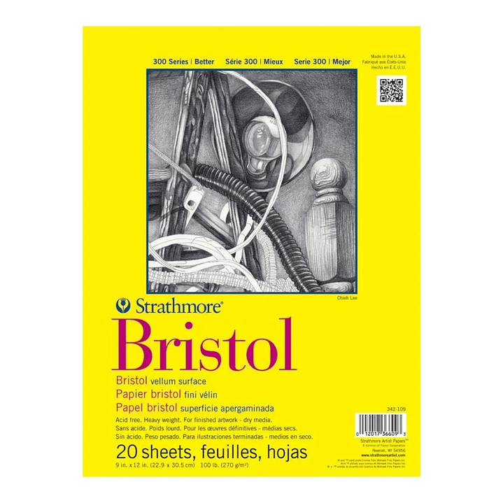 Block Bristol Strathmore 20 hojas 270gr. 22,9x30,5cm 1