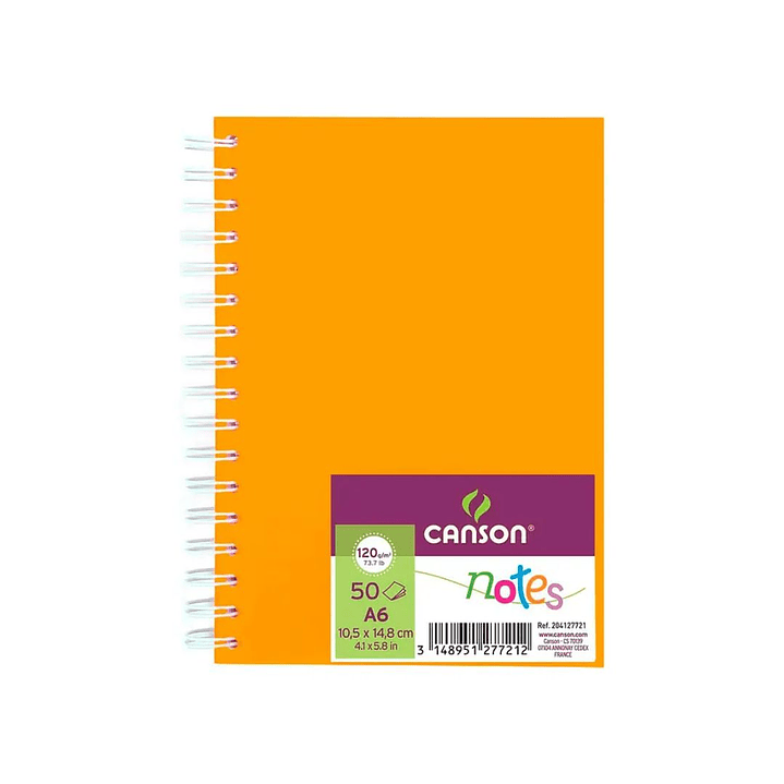 Cuaderno Dibujo Canson Notes A6 50 Hojas 120gms  6