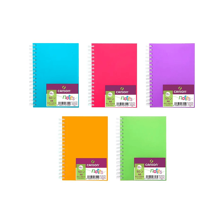 Cuaderno Dibujo Canson Notes A6 50 Hojas 120gms  9