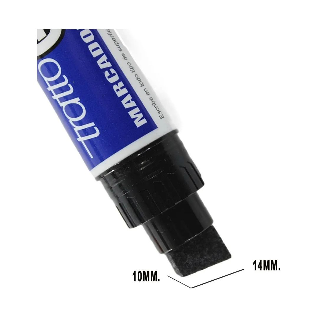 Plumón Jumbo Tratto Cartel Grosso Punta Biselada 12mm 2