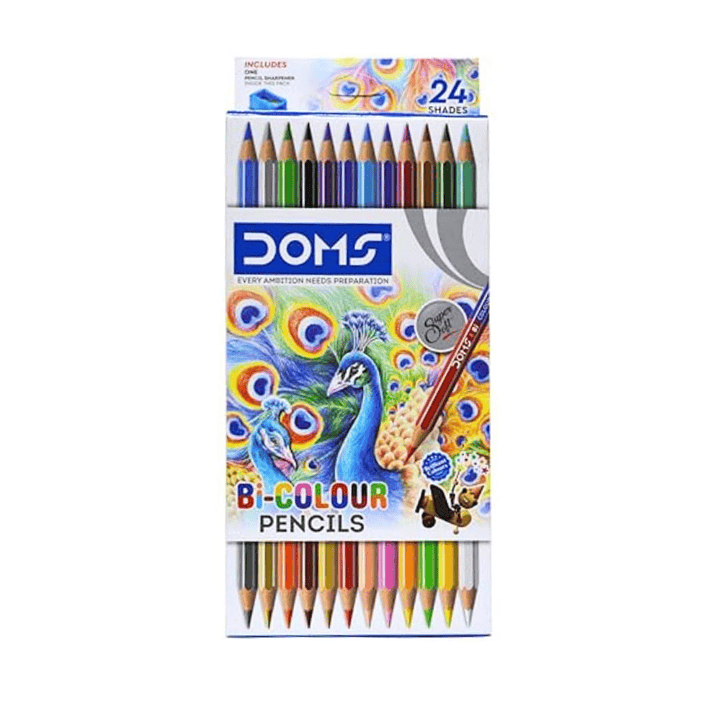 Lápices Bicolor Doms 12 lápices 24 Colores 1