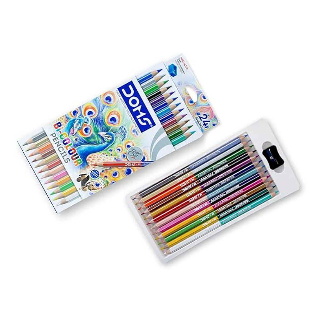 Lápices Bicolor Doms 12 lápices 24 Colores 2