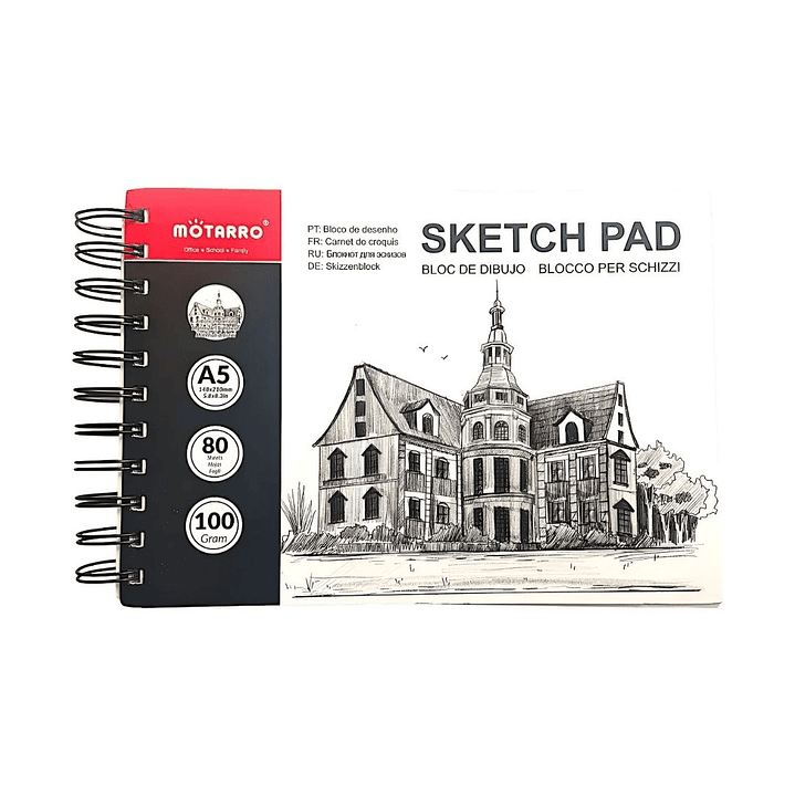 Croquera de Dibujos Motarro A5 80hojas 100gr. 1