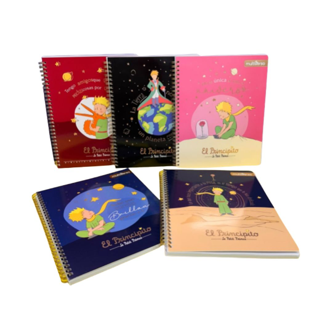 Pack 10 Cuaderno Universitario El Principito Tapa Dura 7mm 2