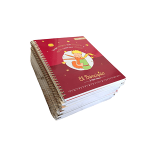 Pack 10 Cuaderno Universitario El Principito Tapa Dura 7mm