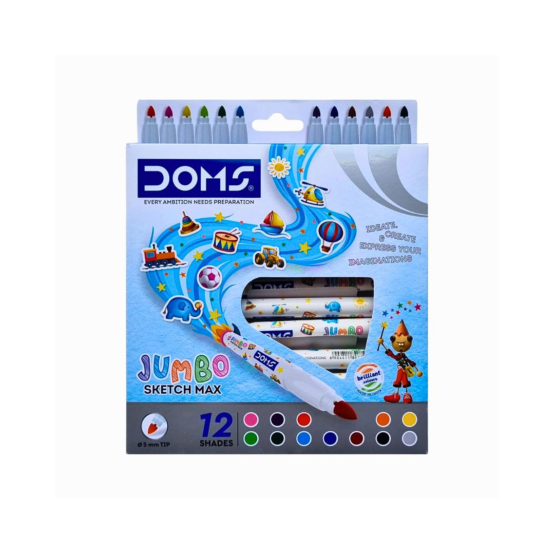 Marcadores Jumbo Doms 12 Colores 1