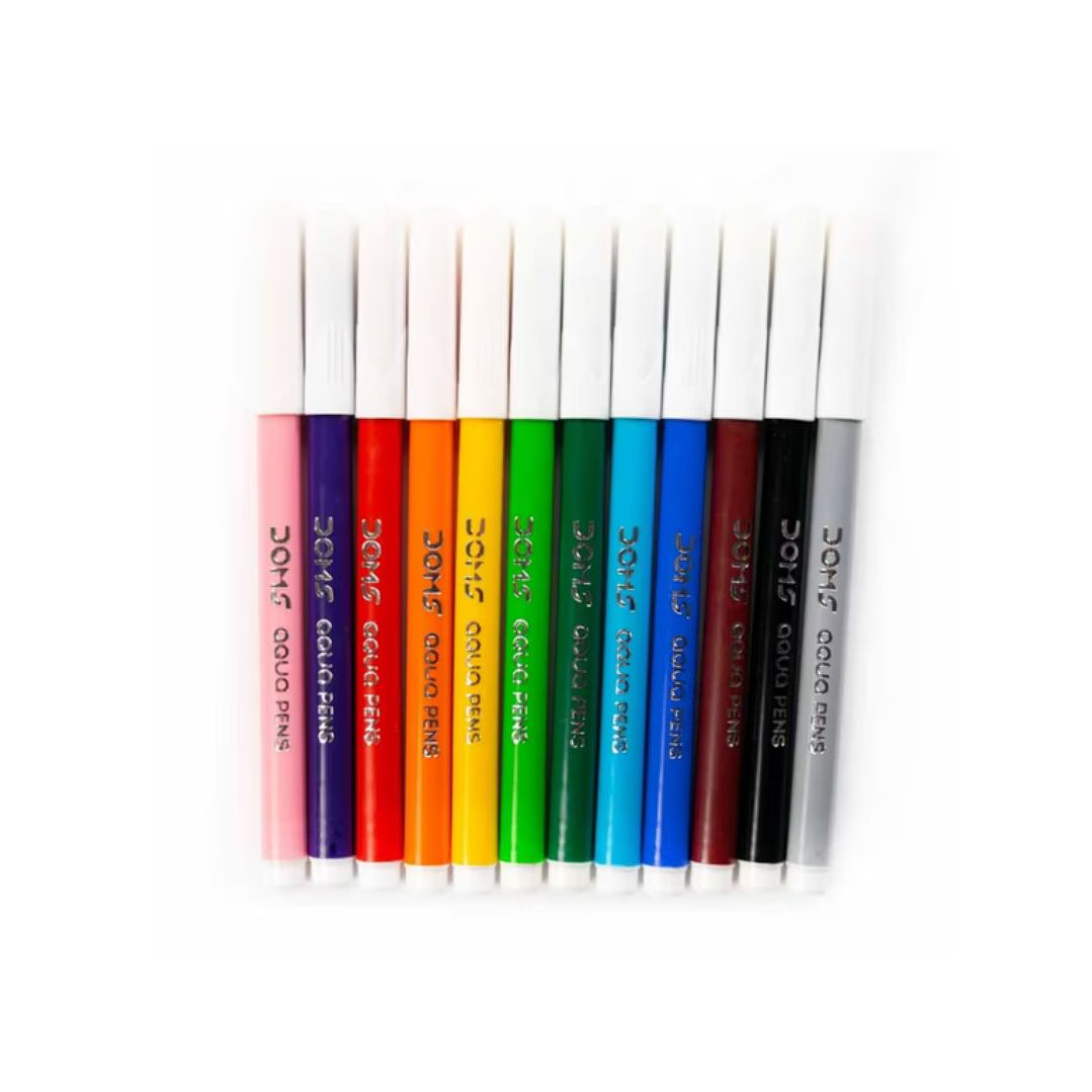 Marcadores Punta Fina Doms 12 Colores 2