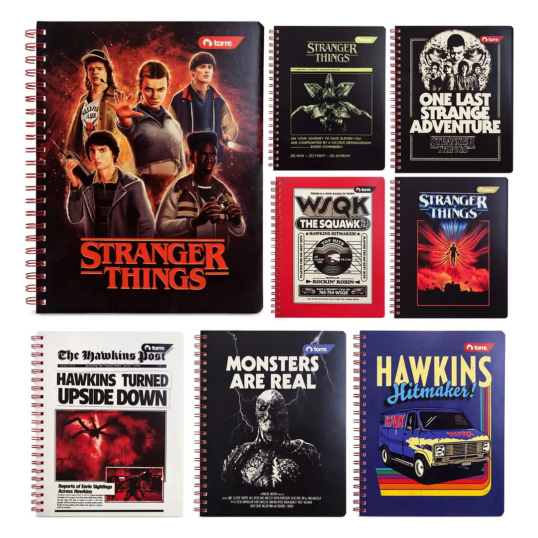 Pack 10 Cuaderno Universitario Stranger Things Torre 7mm 100h 1